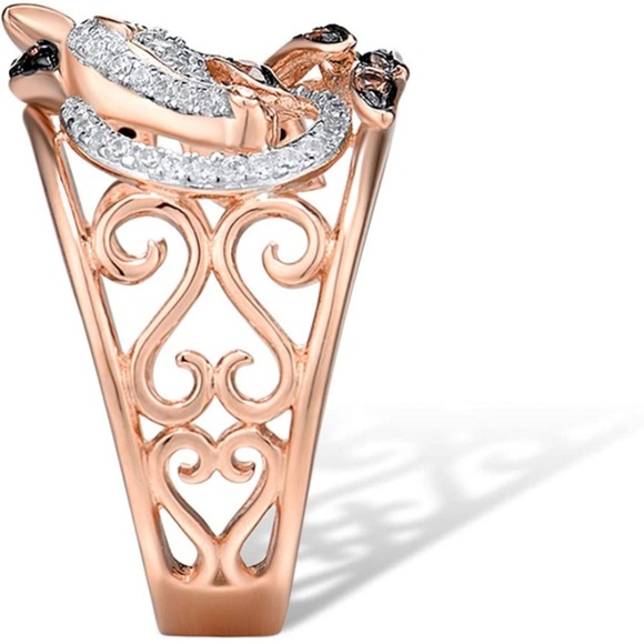 14k Chocolate Diamond Mustang Horse Ring - Picture 3 of 6